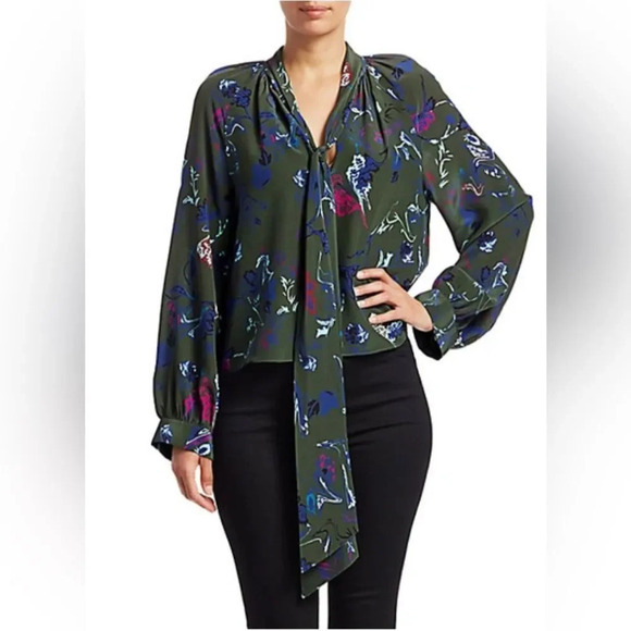 TANYA TAYLOR  Giovanna Floral silk blouse - Picture 1 of 12